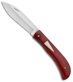 Gedraitis Knives Slip Joint Knife Red Micarta w/ Westinghouse Inlay (3" Satin)