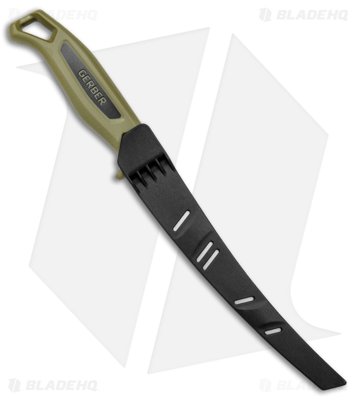 Gerber Ceviche Fillet Fixed Blade Knife Green Polymer (7" Stonewash)