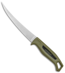 Gerber Ceviche Fillet Fixed Blade Knife Green Polymer (7&quot; Stonewash) | 157360
