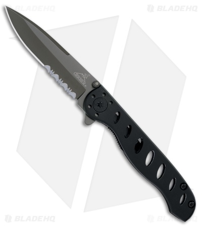 Gerber EVO Jr. Liner Lock Knife Black Aluminum (2.75" Black TiNi Serr)
