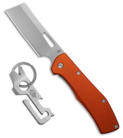 Gerber Flatiron + Mullet Set Frame Lock Knife Orange Aluminum (3.6&quot; Stonewash)  | 211171