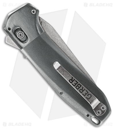 Gerber Highbrow Assisted Opening Drop Point Gray Aluminum (3.3" SW Serr)