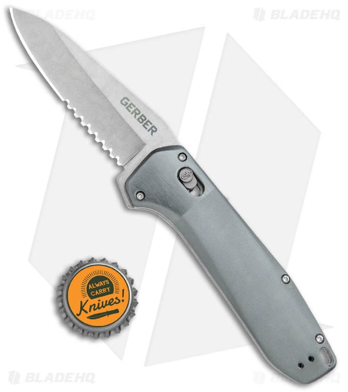 Gerber Highbrow Assisted Opening Knife  Aluminum (3.3" SW Serr) 30-001638