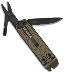 Gerber Gear 31-003739 Prybrid X, Pocket Knife with Utility Blade and  Prybar, Green 