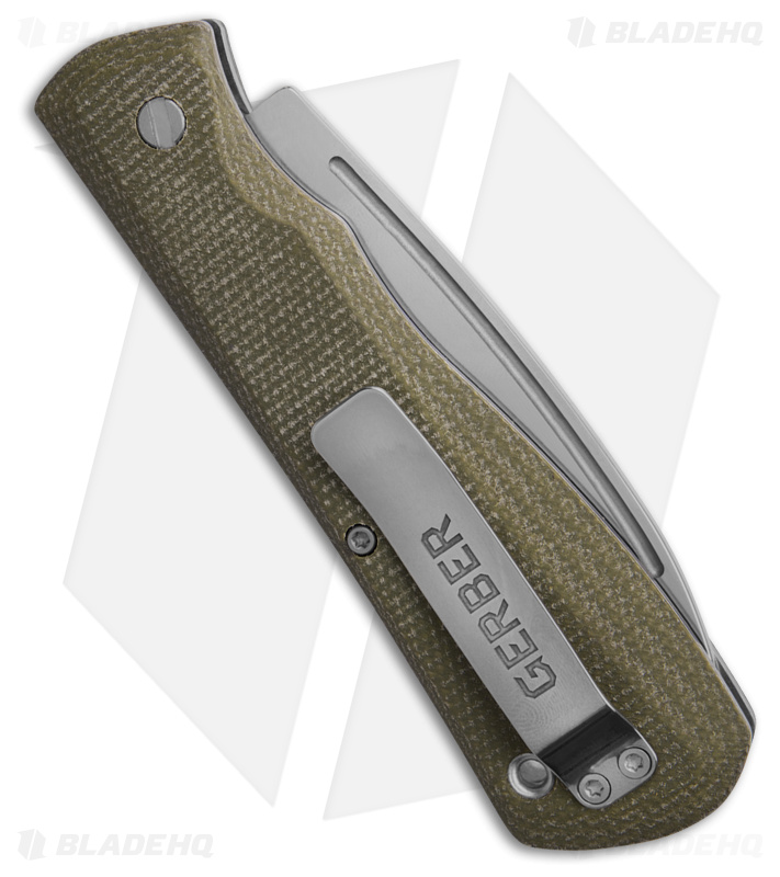 Gerber Mansfield Slip Joint Knife Olive Micarta (3.1" Satin) 