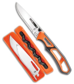 Gerber Randy Newberg EBS Fixed Blade Knife Gray/Orange Rubber (Satin)