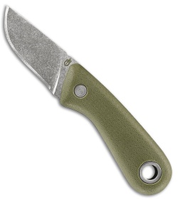 Gerber Vertebrae Fixed Blade Knife Green GRN (2.4" Stonewash)