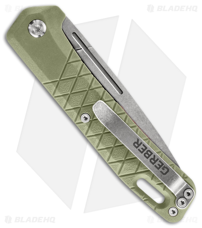 Gerber Zilch Liner Lock Knife Lichen Green GFN (3.1" Stonewash)