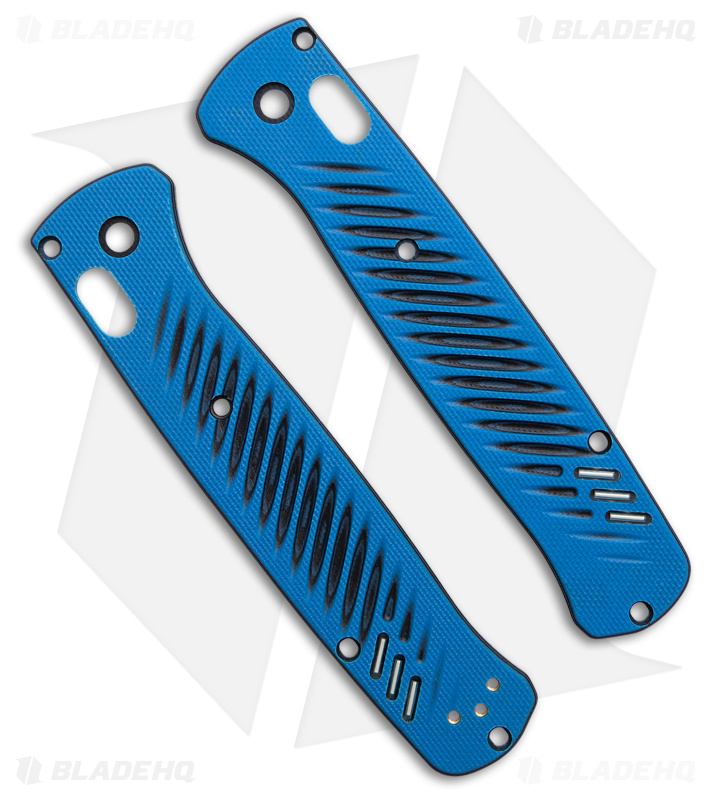 Glow Rhino Benchmade Bugout Gillz G-10 Scales w/ Tritium Inserts (Blue/Black)