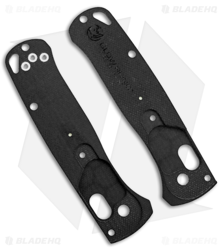 Glow Rhino Benchmade Mini Bugout G-10 Scales With Tritium Insert (Black)