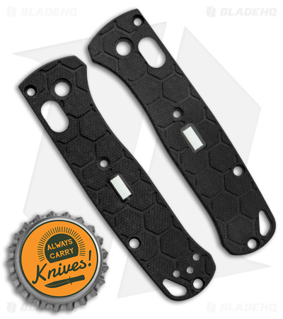 Glow Rhino Benchmade Mini Bugout G-10 Scales With Tritium Insert (Black)