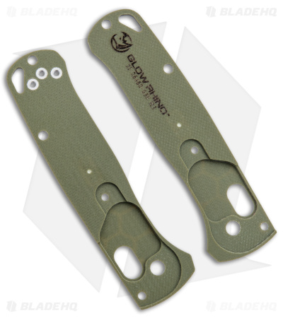 Glow Rhino Benchmade Mini Bugout G-10 Scales With Tritium Insert (OD Green)