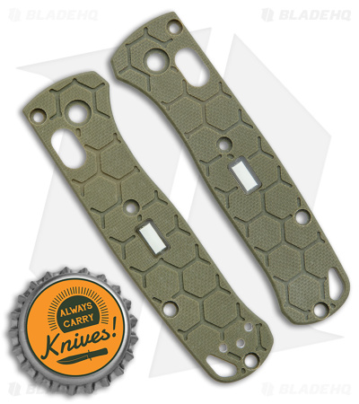 Glow Rhino Benchmade Mini Bugout G-10 Scales With Tritium Insert (OD Green)