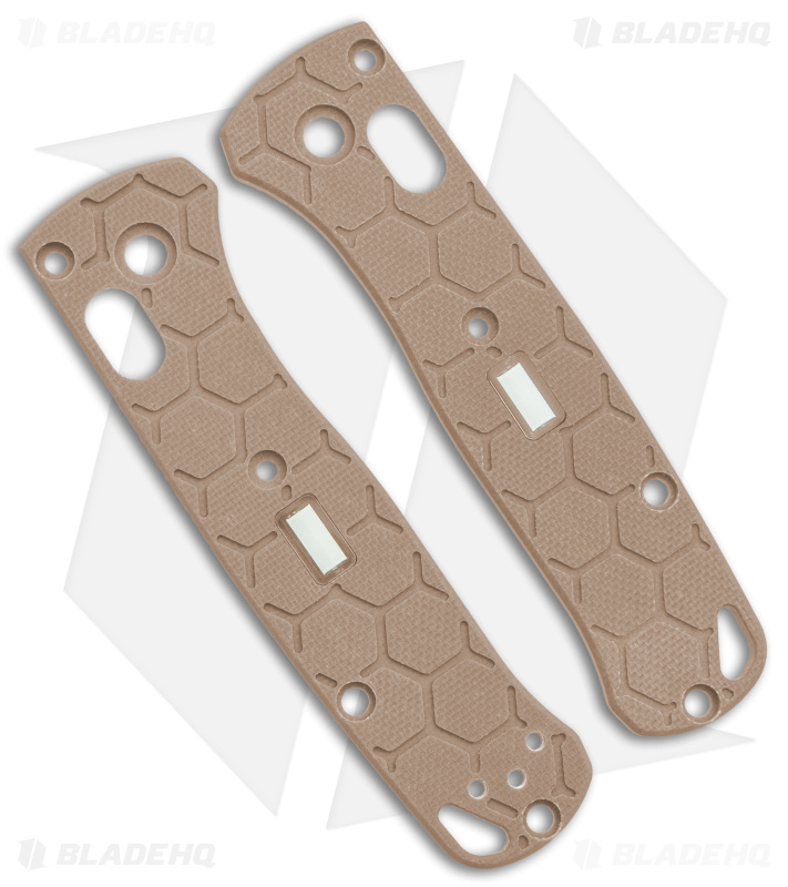 Glow Rhino Benchmade Mini Bugout G-10 Scales With Tritium Insert (Tan)