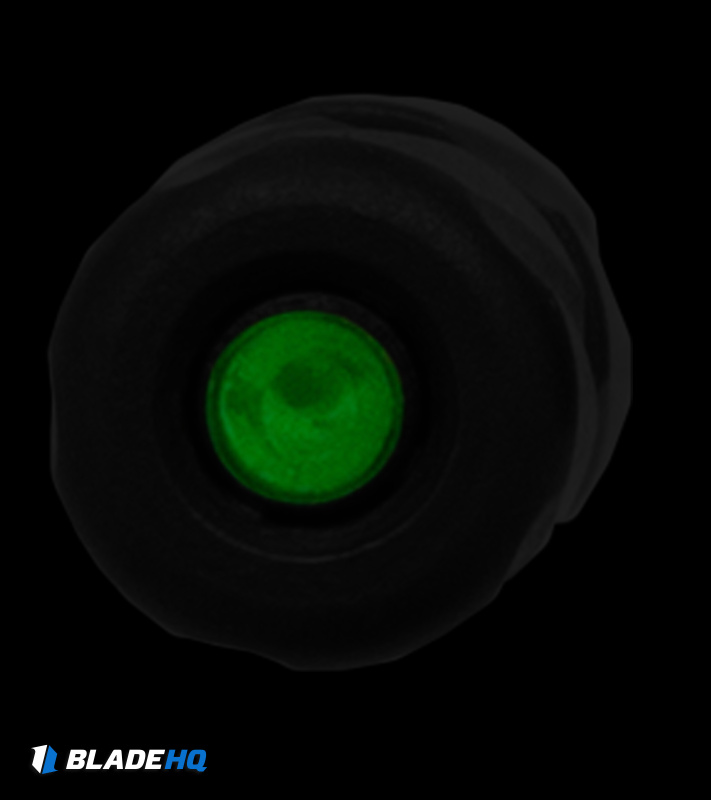 Glow Rhino Tritium Rockwall Thumb Studs Black Stainless Steel (Green)