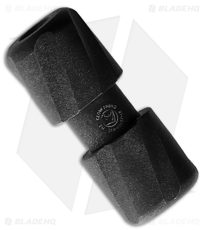 Glow Rhino Tritium Rockwall Thumb Studs Black Stainless Steel (Green)
