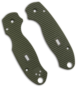 Glow Rhino Spyderco Paramilitary 3 OD Green G-10 Scales - Green Tritium