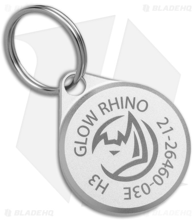 Glow Rhino Waypoint Compass Keychain