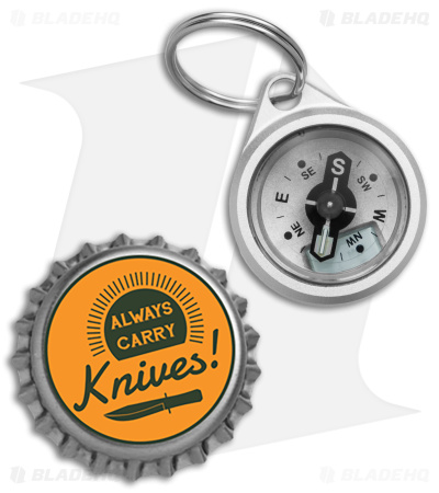 Glow Rhino Waypoint Compass Keychain