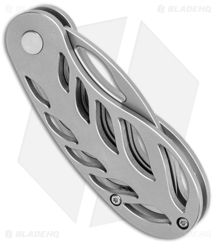 Grainger Mckoy's Hand-Cut Knife Automatic Titanium (3.5" Bead Blast)