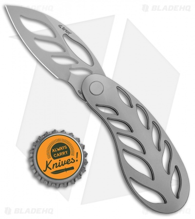 Grainger Mckoy's Hand-Cut Knife Detent Slip Joint Titanium (3.5" Bead Blast)