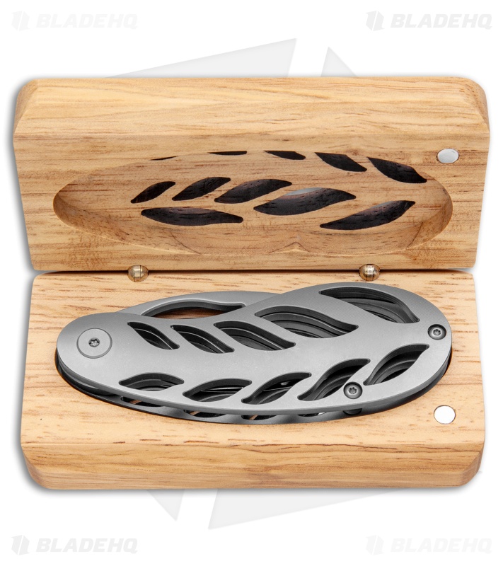 Grainger Mckoy's Hand-Cut Knife Detent Slip Joint Titanium (3.5" Bead Blast)