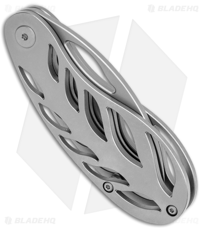 Grainger Mckoy's Hand-Cut Knife Detent Slip Joint Titanium (3.5" Bead Blast)