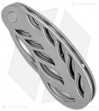 Grainger Mckoy's Hand-Cut Knife Detent Slip Joint Titanium (3.5" Bead Blast)