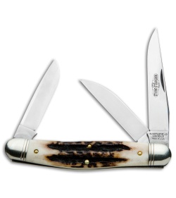 GEC #82 Northfield UN-X-LD Dixie Stockman Pocket Knife 4.13" Sambar Stag 828318