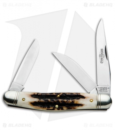 GEC #82 Northfield UN-X-LD Dixie Stockman Pocket Knife 4.13" Sambar Stag 828318 