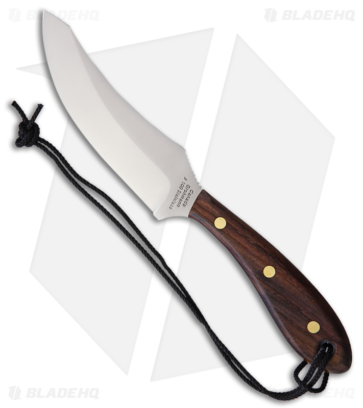 Grohmann Large Skinner Fixed Blade Knife Brown Wood (5" Satin)