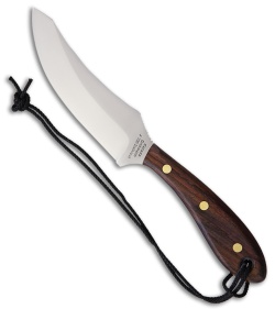 Grohmann Large Skinner Fixed Blade Knife Brown Wood (5" Satin)