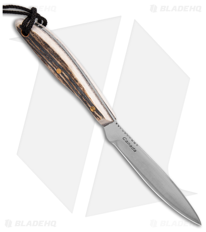 Grohmann Trout & Bird Fixed Blade Knife Stag (4" Satin) 