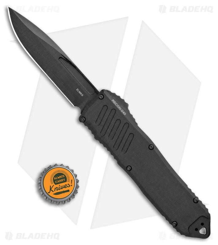 Guardian Tactical RECON-040 OTF Auto Knife Drop Point (4" Black)