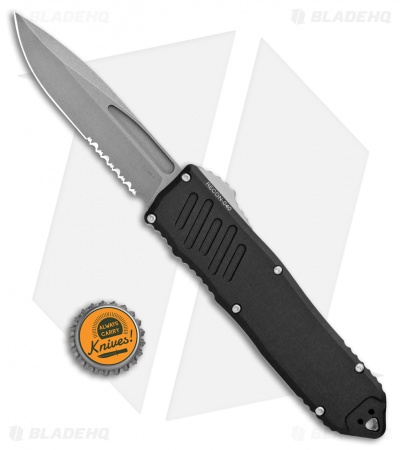 Guardian Tactical RECON-040 OTF Auto Knife Drop Point (3.75"  Stonewash Serr)