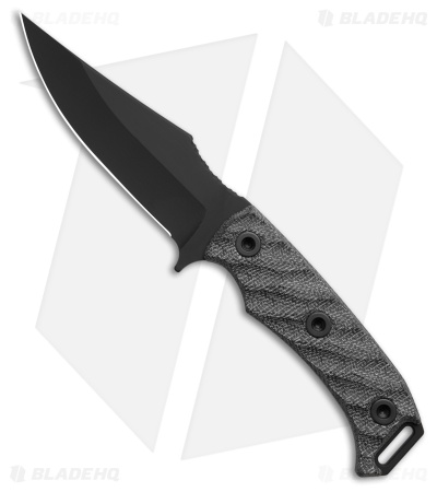 Half Face Blades Tosahwi Fixed Blade Knife Gray Micarta (4" Black Cerakote)