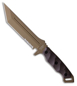 Halfbreed Blades Medium Infantry Fixed Blade Knife DE G-10 (6.7&quot; Tan Serr) | 158630