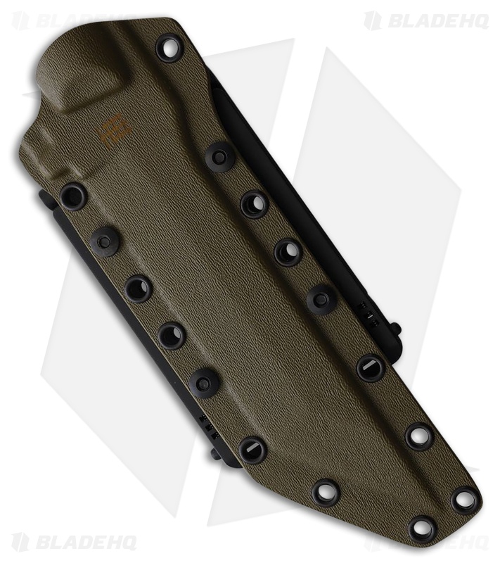 Halfbreed Blades Medium Infantry Fixed Blade Knife Green G-10 (6.7" Green Serr)