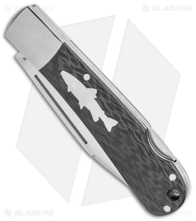 HPA Grandair SWS Salmon Lockback Knife Carbon Fiber (3.4" Satin)