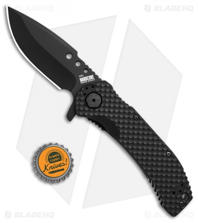 Hardcore Hardware MILSPEC Drop Point Frame Lock Knife (3.75" Black) MILF-02