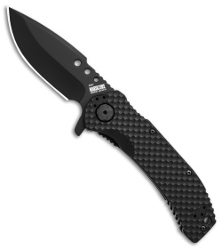 Hardcore Hardware MILSPEC Drop Point Frame Lock Knife (3.75" Black) MILF-02