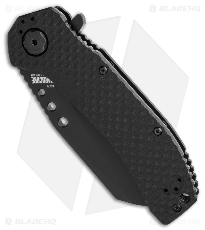 Hardcore Hardware MILSPEC Wharncliffe Frame Lock Knife (3.75" Black) MILF-04
