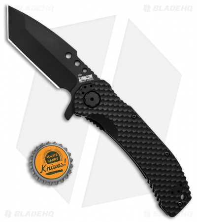 Hardcore Hardware MILSPEC Tanto Frame Lock Knife (3.75" Black) MILF-03