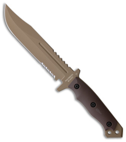 Halfbreed Blades Large Infantry  Clip Point Fixed Knife Brown (6.9" Brown)