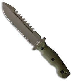 Halfbreed Blades Large Survival Spear Point Fixed Knife OD Green (6.9" OD Green)