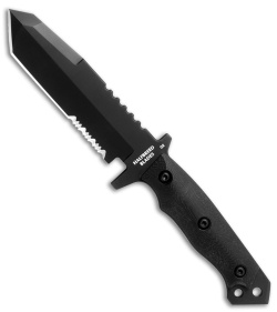 Halfbreed Blades Medium Infantry Tanto Fixed Blade Knife Black (5.3" Black) 