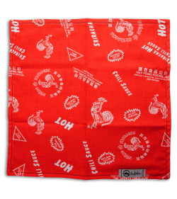 Hanks by Hank 10" x  10" Handkerchief - Hot Stuff (Sriracha)