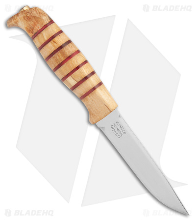 Helle Knives JS Limited Edition Fixed Blade Knife Curly Birch (4.4" Polish)