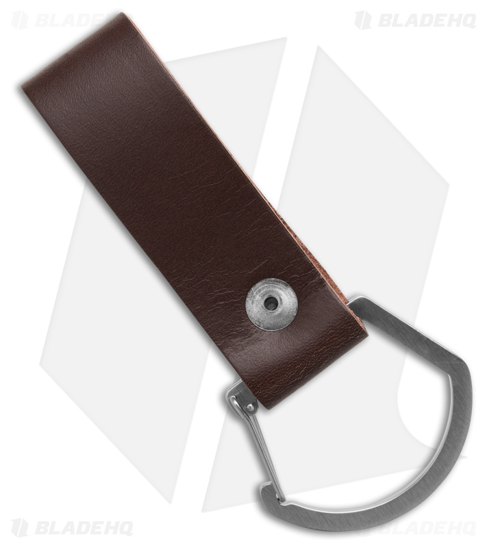 Helle Leather Belt Clip Carabiner (Brown) 300711 - Blade HQ