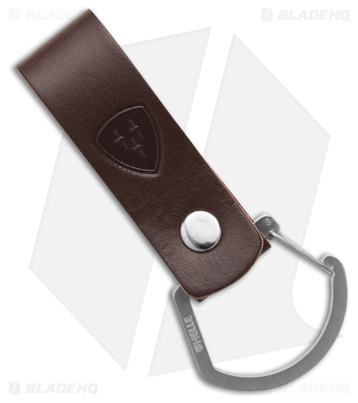 Helle Leather Belt Clip Carabiner (Brown) 300711 - Blade HQ